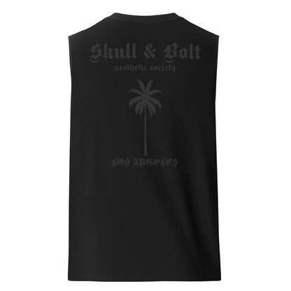 Blacked Out Sleeveless Muscle Shirt