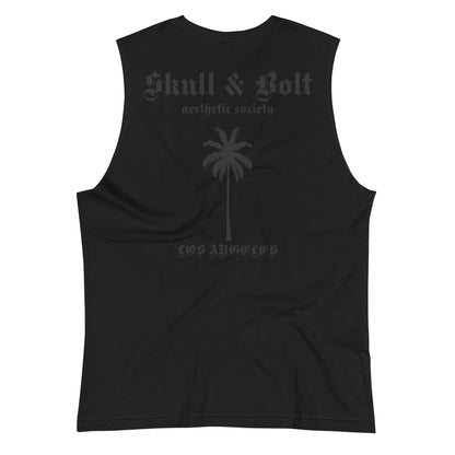 Blacked Out Sleeveless Muscle Shirt