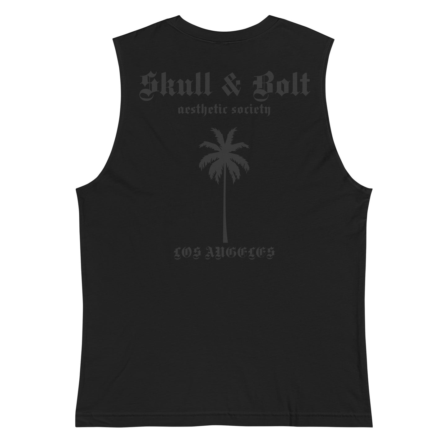 Blacked Out Sleeveless Muscle Shirt