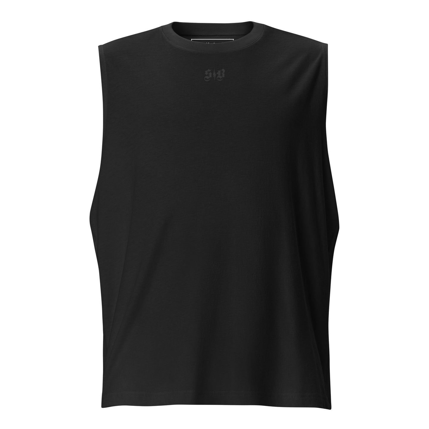 Blacked Out Sleeveless Muscle Shirt